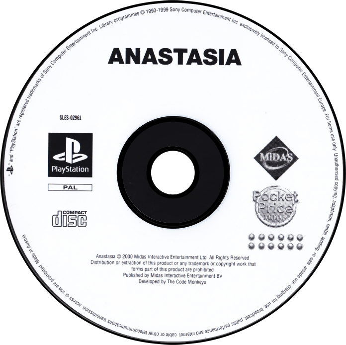 Anastasia media 6 for Playstation